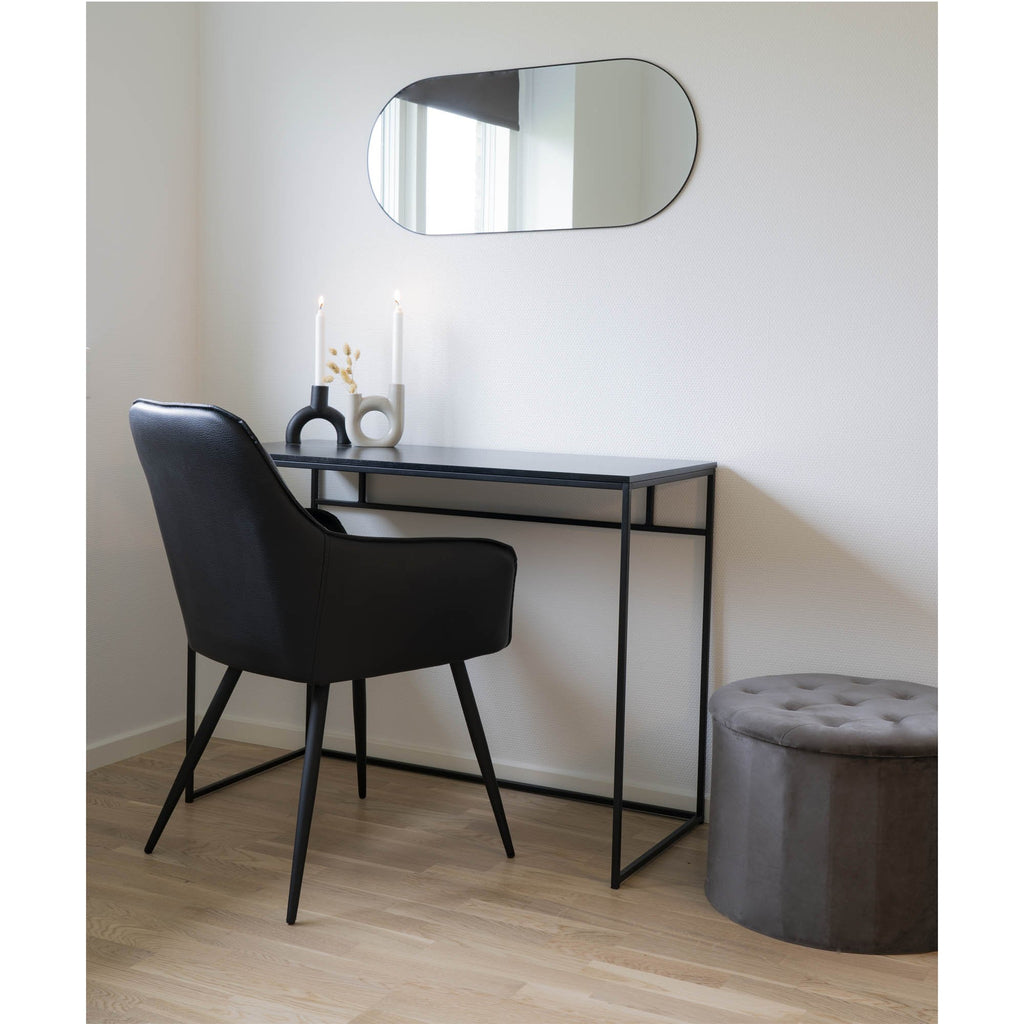 Jersey Mirror Oval - Oval mirror with black frame 35x80 cm - Velaria Interiors
