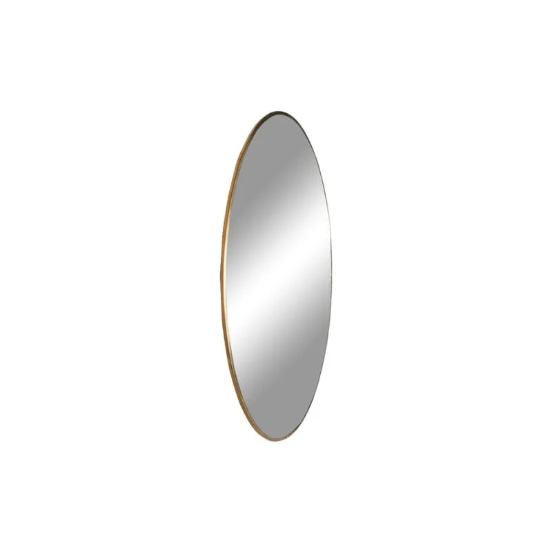 Jersey Mirror - Mirror with brass look frame Ã˜40 cm - Velaria Interiors