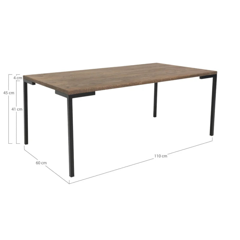 Lugano Salontafel - Salontafel in gerookt geolied eikenhout 110x60 cm - Velaria Interiors