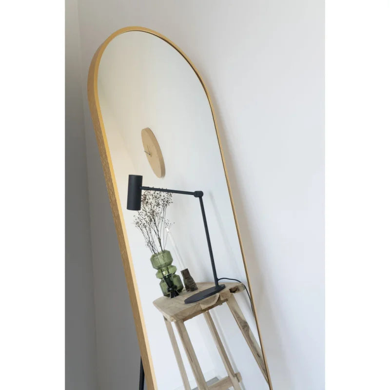 Madrid Mirror - Mirror with brass look frame 40x150 cm - Velaria Interiors