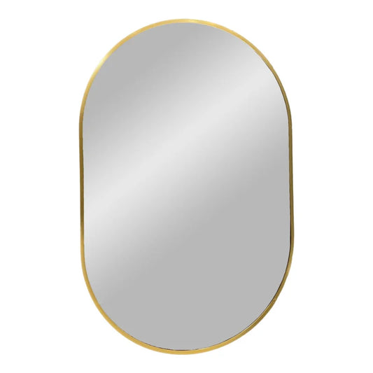 Madrid Mirror - Mirror with brass look frame 50x80 cm - Velaria Interiors