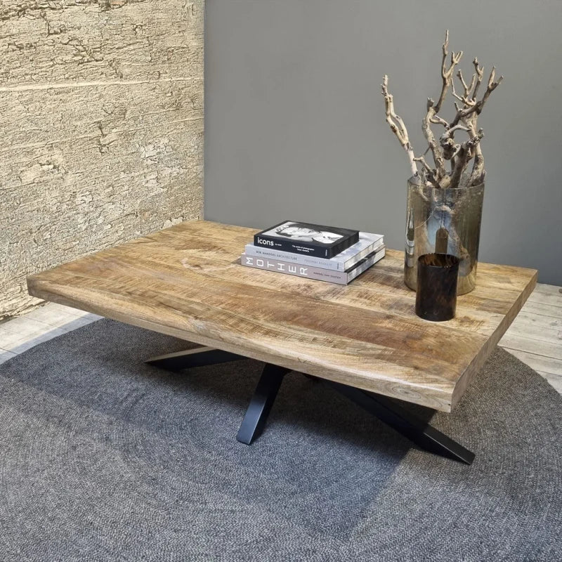 Mangohout salontafel live edge 130cm - Velaria Interiors