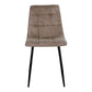 Middelfart Dining Chair - Chair in light brown microfiber with black legs - set of 2 - Velaria Interiors