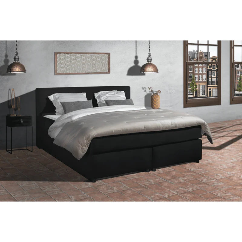 Mörgenn Boxspring Parga - Lederlook - Complete set - 160x200 - Velaria Interiors