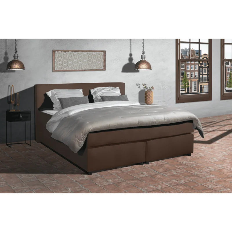 Mörgenn Boxspring Parga - Lederlook - Complete set - 160x210 - Velaria Interiors