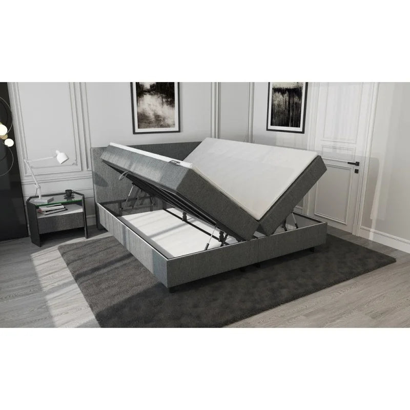 Mörgenn Opberg Boxspring Antraciet 160x210 - Velaria Interiors