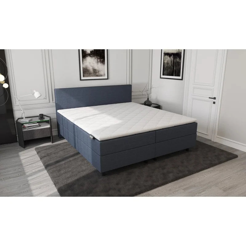 Mörgenn Opberg Boxspring Donkerblauw 140x200 - Velaria Interiors