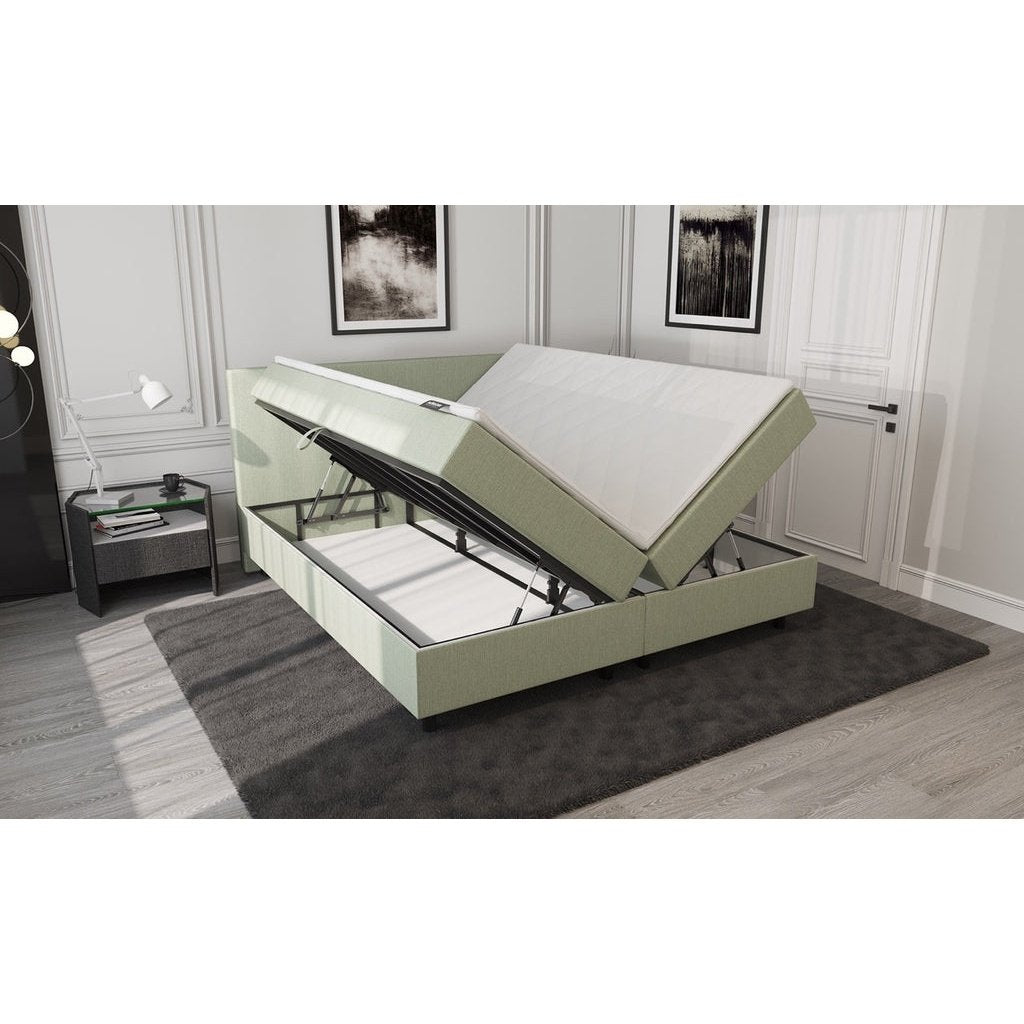 Mörgenn Opberg Boxspring Groen 160x200 - Velaria Interiors