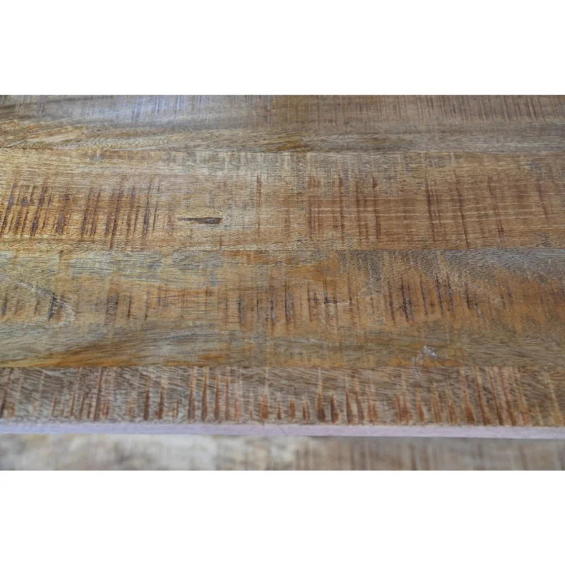 Opbergrek 4 planken  - 165x48x200 - Naturel/zwart - Mangohout/ijzer - Velaria Interiors