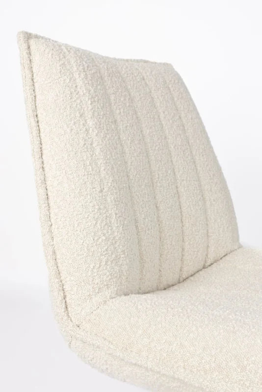 Organic Fauteuil Gebroken Wit Bouclé - Fauteuils