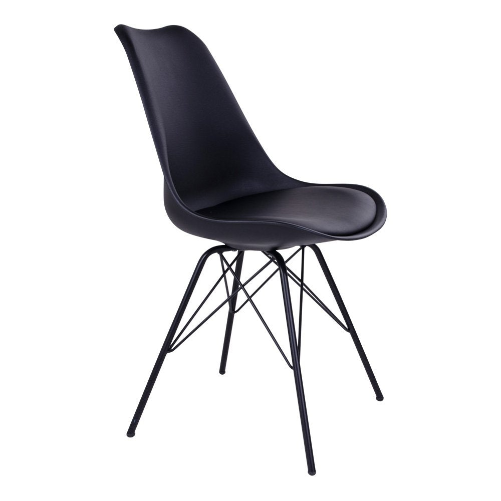 Oslo Eetkamerstoelen Zwart Set van 2 - Velaria Interiors