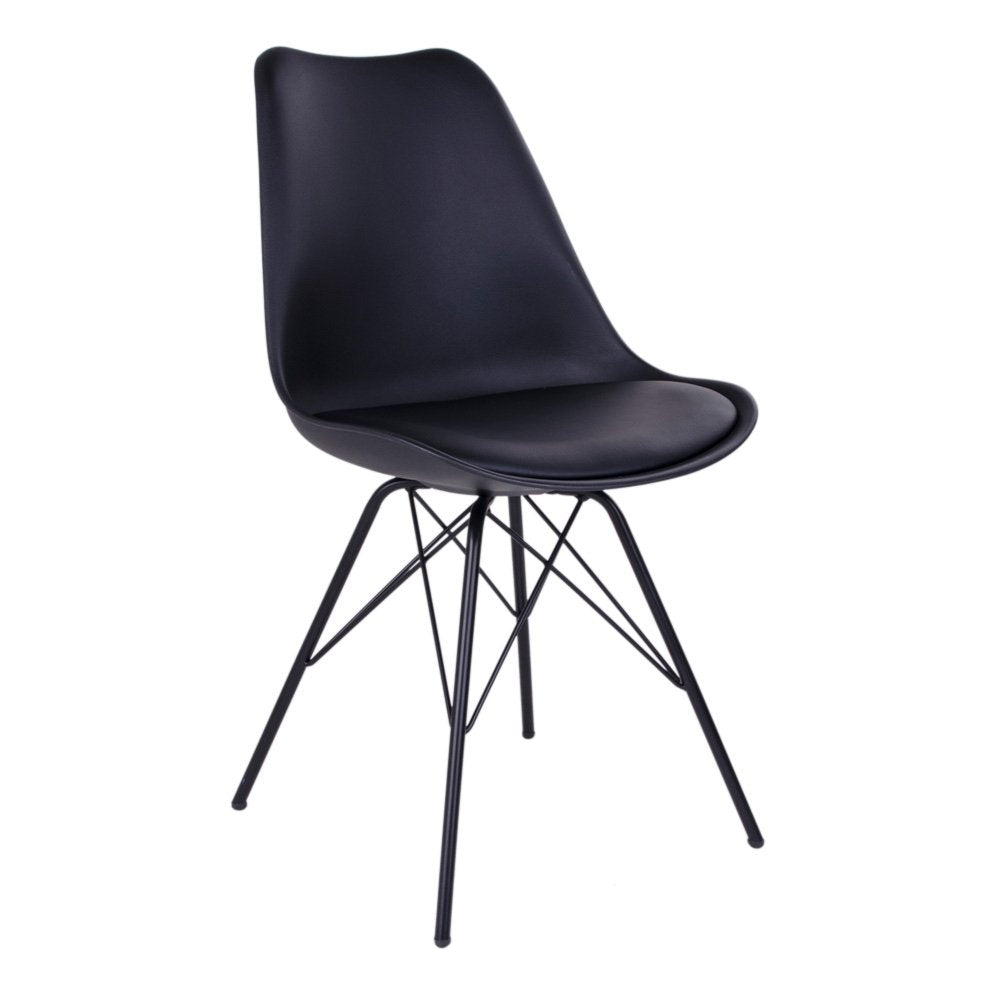 Oslo Eetkamerstoelen Zwart Set van 2 - Velaria Interiors