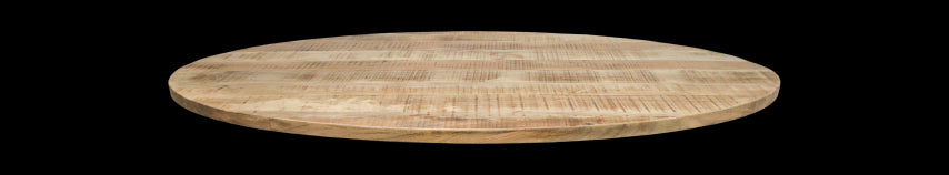 Ovaal tafelblad - 200x100x4 - Naturel - Mangohout