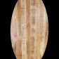 Ovaal tafelblad - 200x100x4 - Naturel - Mangohout