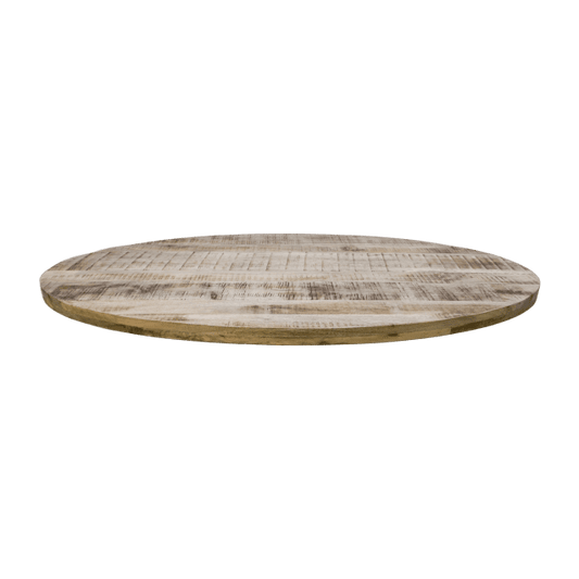 Ovaal tafelblad Portland - 240x120x5 - Naturel - mangohout - Velaria Interiors