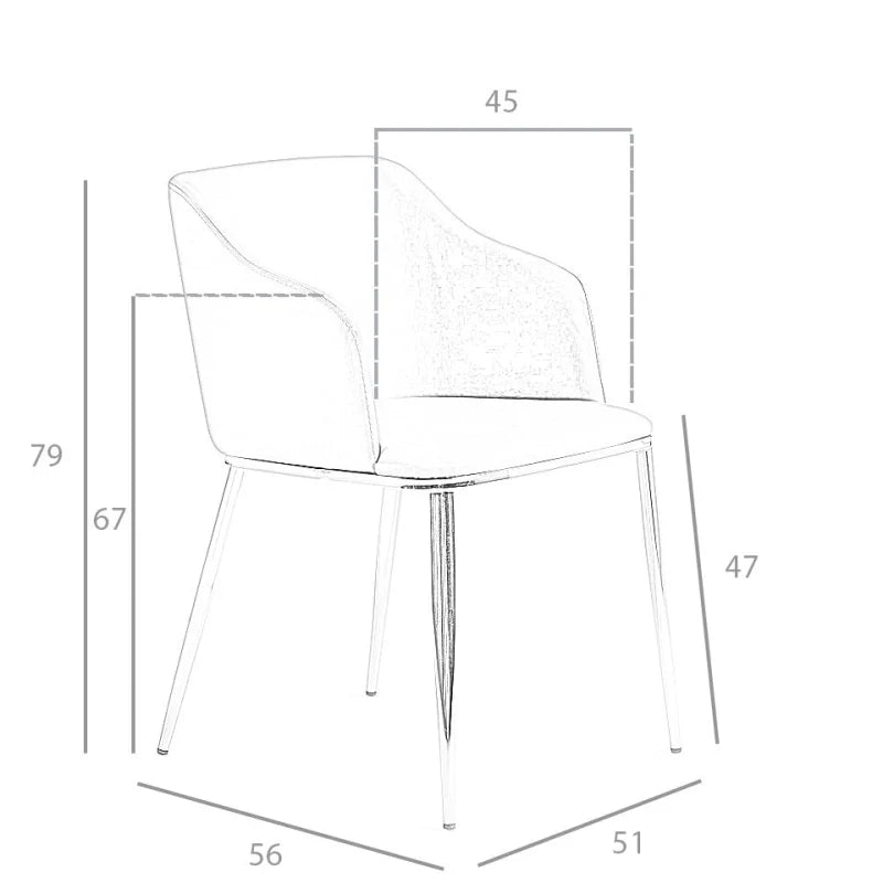 Platino Eetkamerstoel - Chrome (Set van 2) - Velaria Interiors