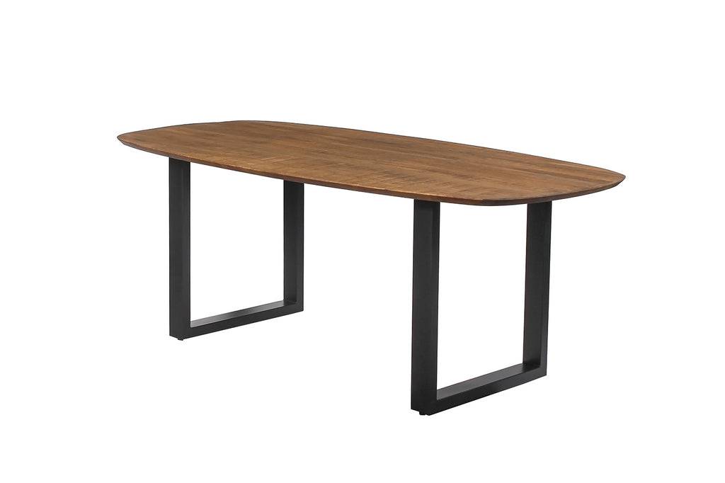 PROMO - Tafel 'Isabella' 200 cm U-Poot Ovaal Mango hout (2c) - Velaria Interiors