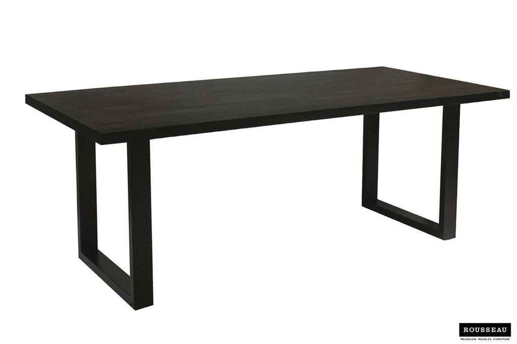 PROMO - Tafel ’Nicola’ 200 cm Rechthoekig Mango hout zwart (2c)