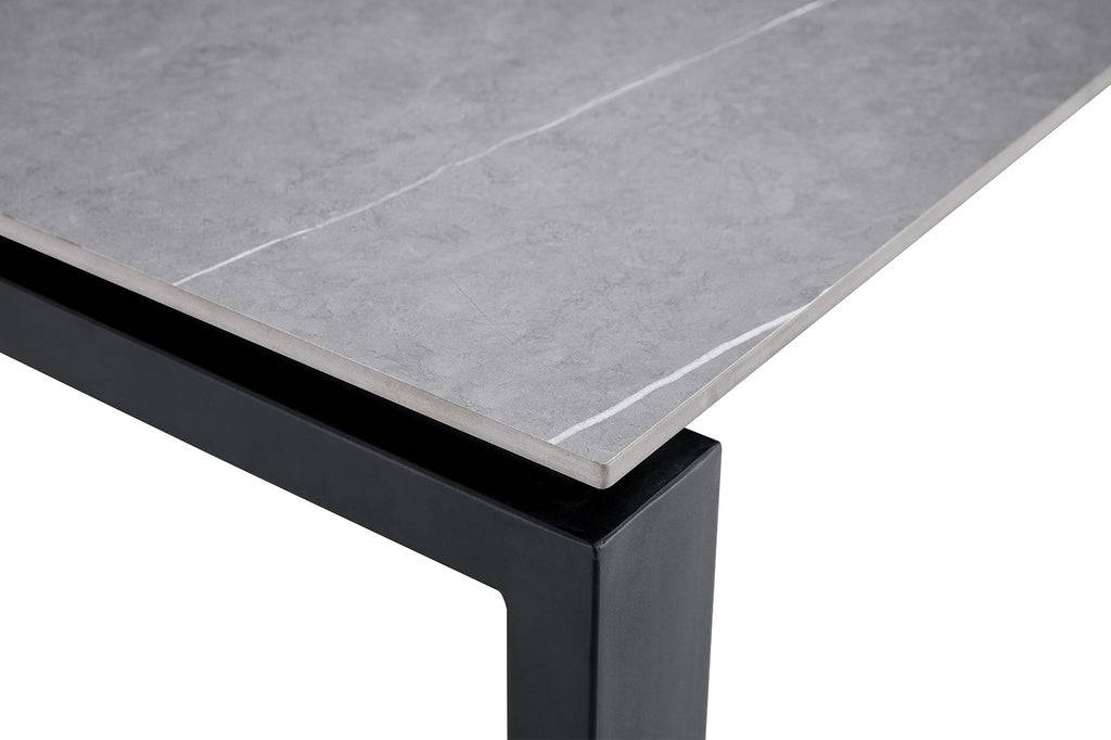 PROMO - Tafel 'Zeus' 180 cm Rechthoekig Steen Grijs (3c) - Velaria Interiors