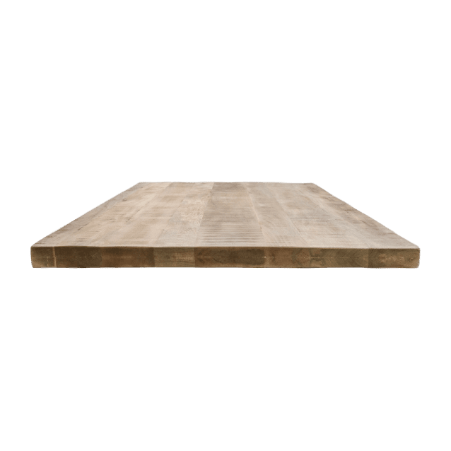 Rechthoekig tafelblad Portland - 200x100x5 - Naturel - Mangohout - Velaria Interiors