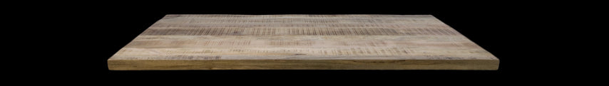 Rechthoekig tafelblad Portland - 220x100x5 - Naturel - Mangohout - Velaria Interiors