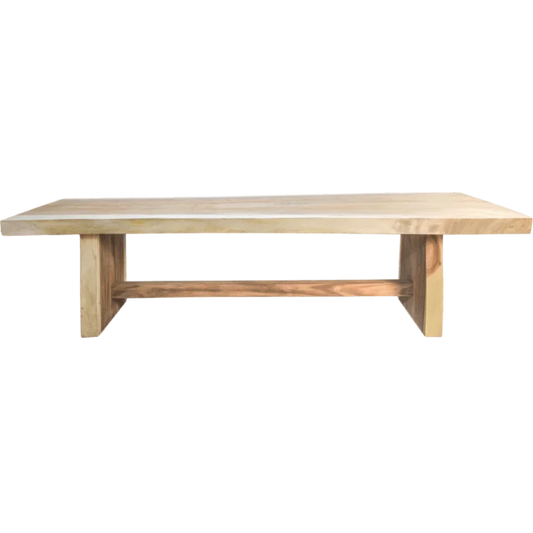 Rechthoekige eettafel Block - 280x90x78 - Naturel - Munggur - Velaria Interiors