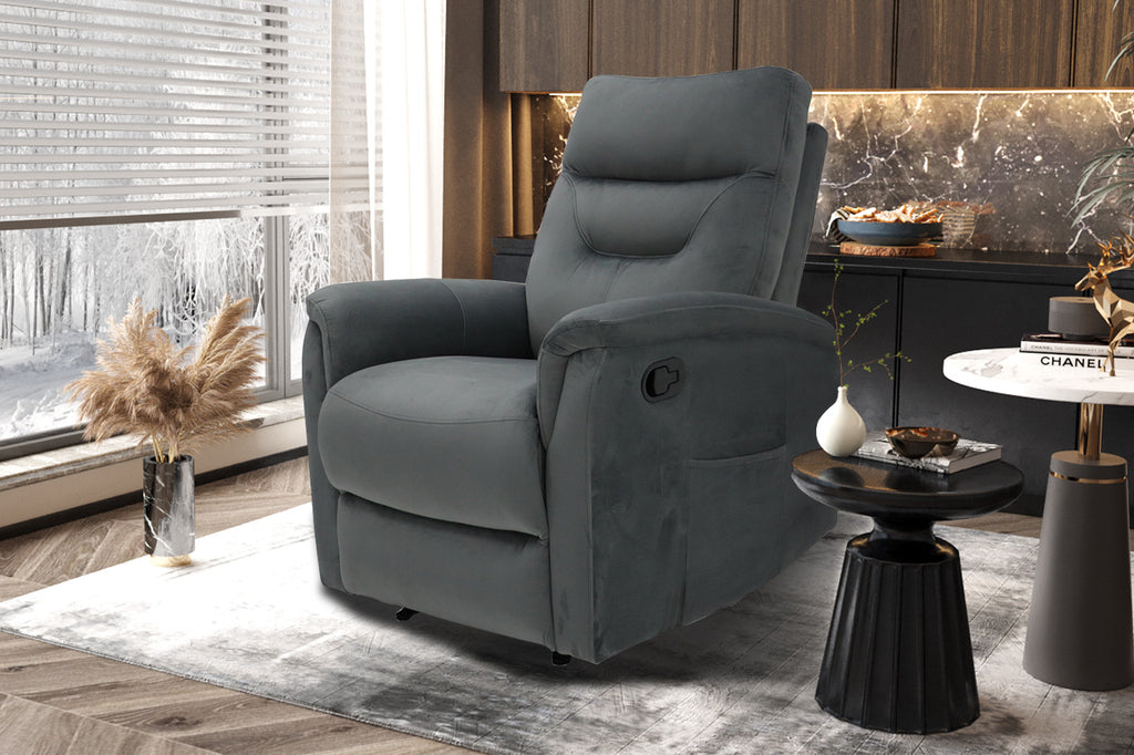 Fauteuil  'Breda' manually adjustable Fabric Grey