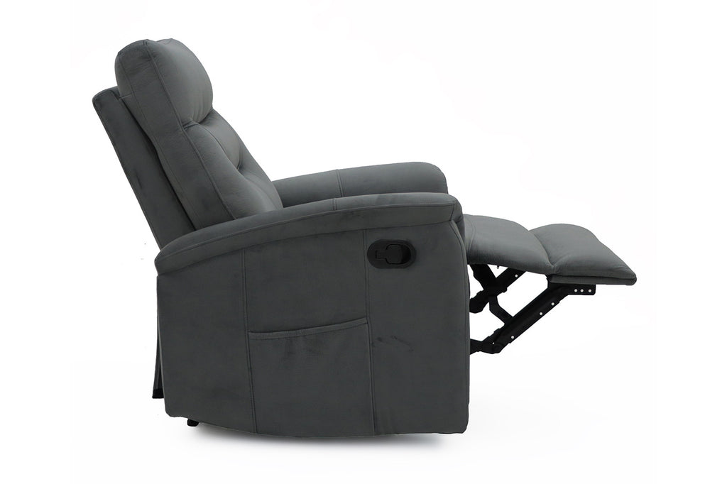 Fauteuil  'Breda' manually adjustable Fabric Grey