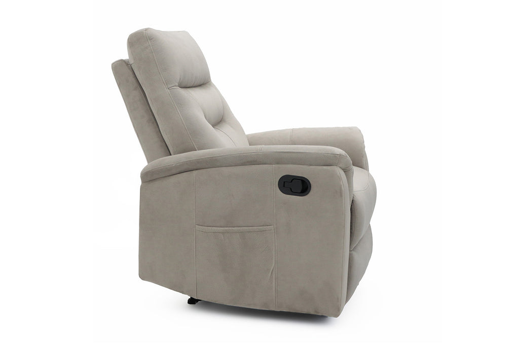 Fauteuil 'Breda' handmatig verstelbaar Stof Taupe