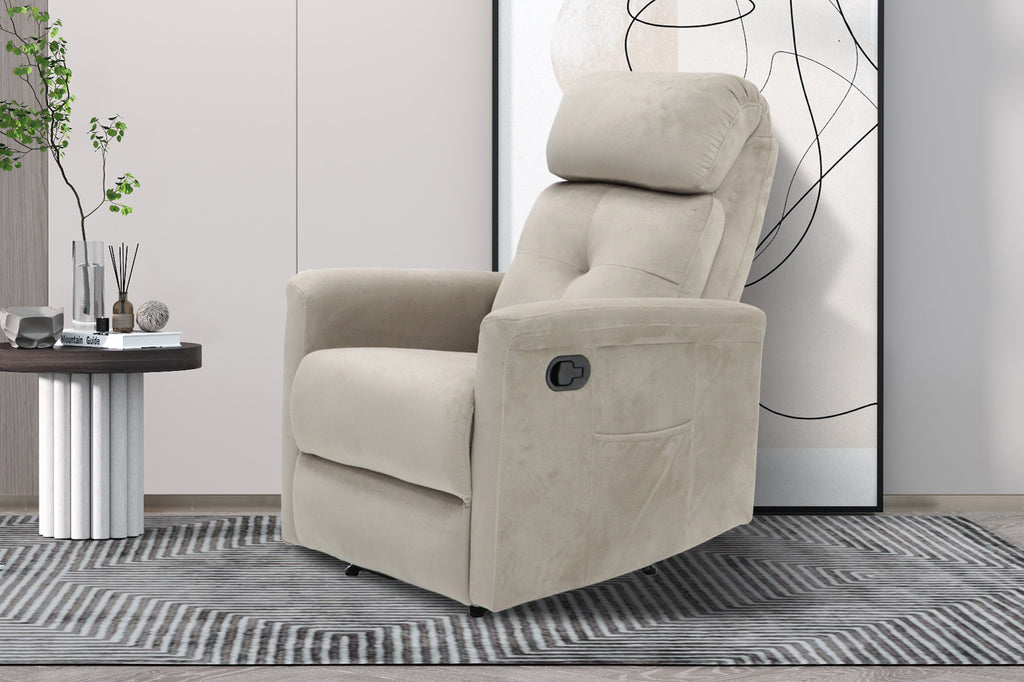 Fauteuil  'Wuhan' handmatig verstelbaar Stof Taupe