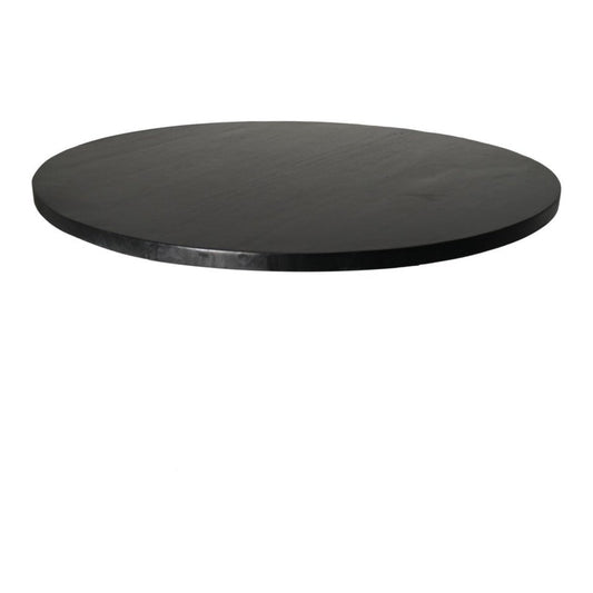 Rond tafelblad - ø120x3.8 - zwart - Mangohout - Velaria Interiors