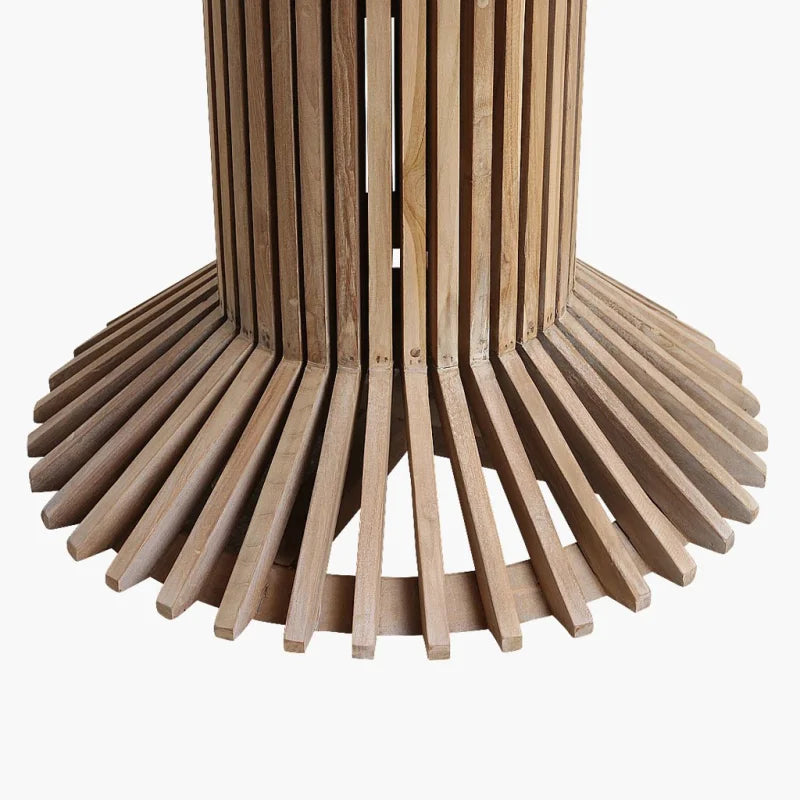 Ronde tafel van teakhout Eiffel — 120cm - Velaria Interiors