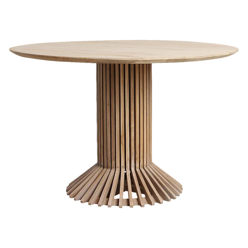 Ronde tafel van teakhout Eiffel — 120cm - Velaria Interiors