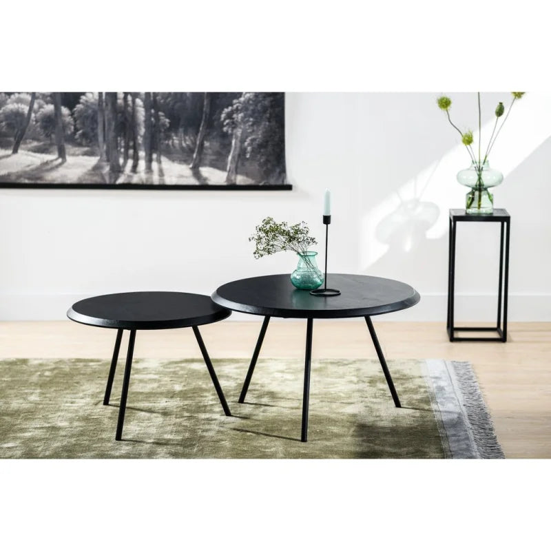 Salontafel Edge, set van 2, B340 zwart - Velaria Interiors