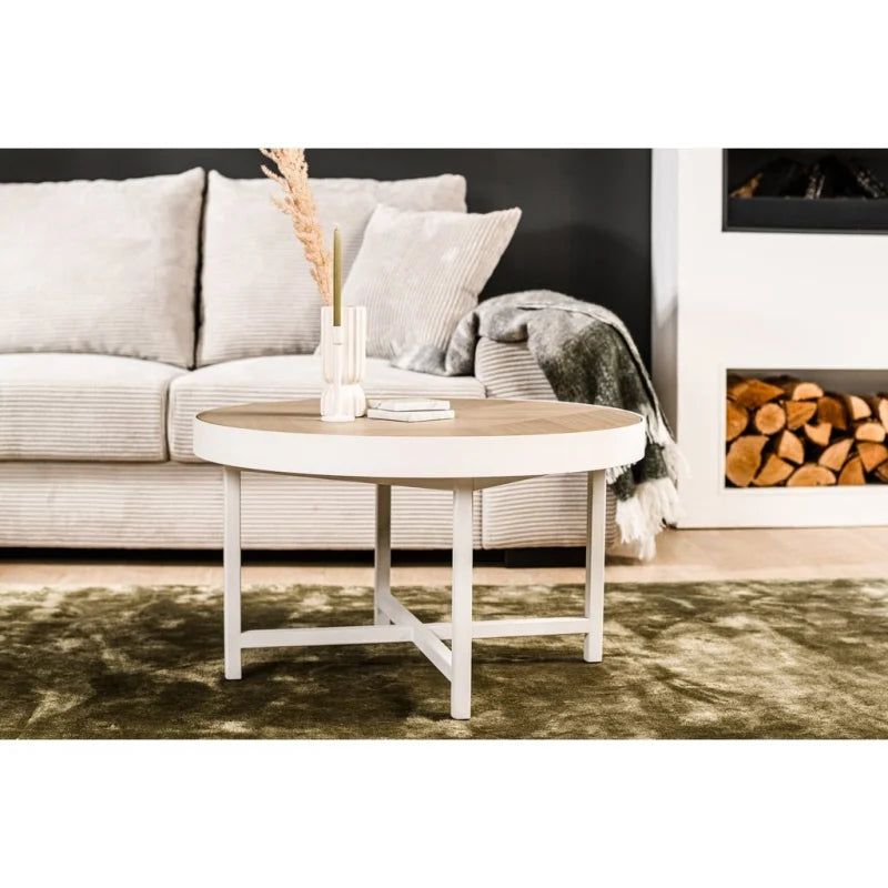 Salontafel rond 74 cm, Lennox, L350 eiken - Velaria Interiors