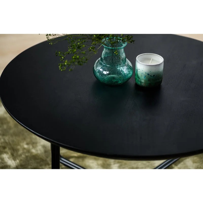 Salontafel rond, 75 cm, B340 zwart - Velaria Interiors