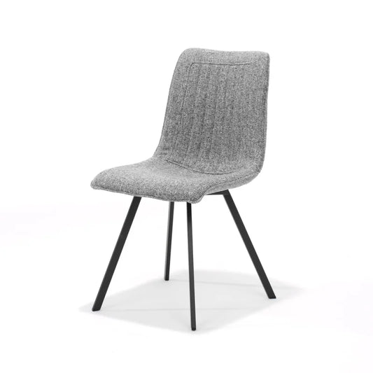 Stoel Boxer Stof Oasis Grey zwart frame - Stoelen