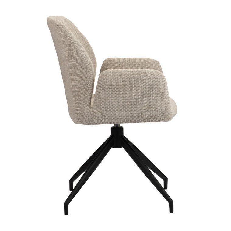 Storm Rotating Chair Beige - Velaria Interiors