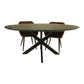 Tafel Zurich ovaal swiss edge - 180x100x76 - Zwart - Acaciahout/metaal - Velaria Interiors