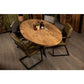 Tafelblad ovaal - 240x120 cm - blank - teak - Velaria Interiors