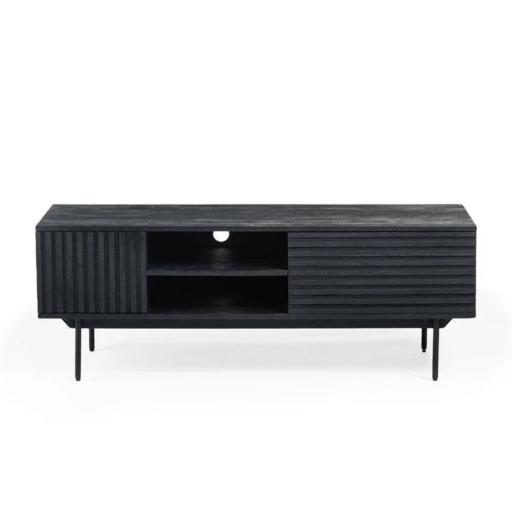 Tv-meubel 2D, 140 cm, B340 zwart - Velaria Interiors