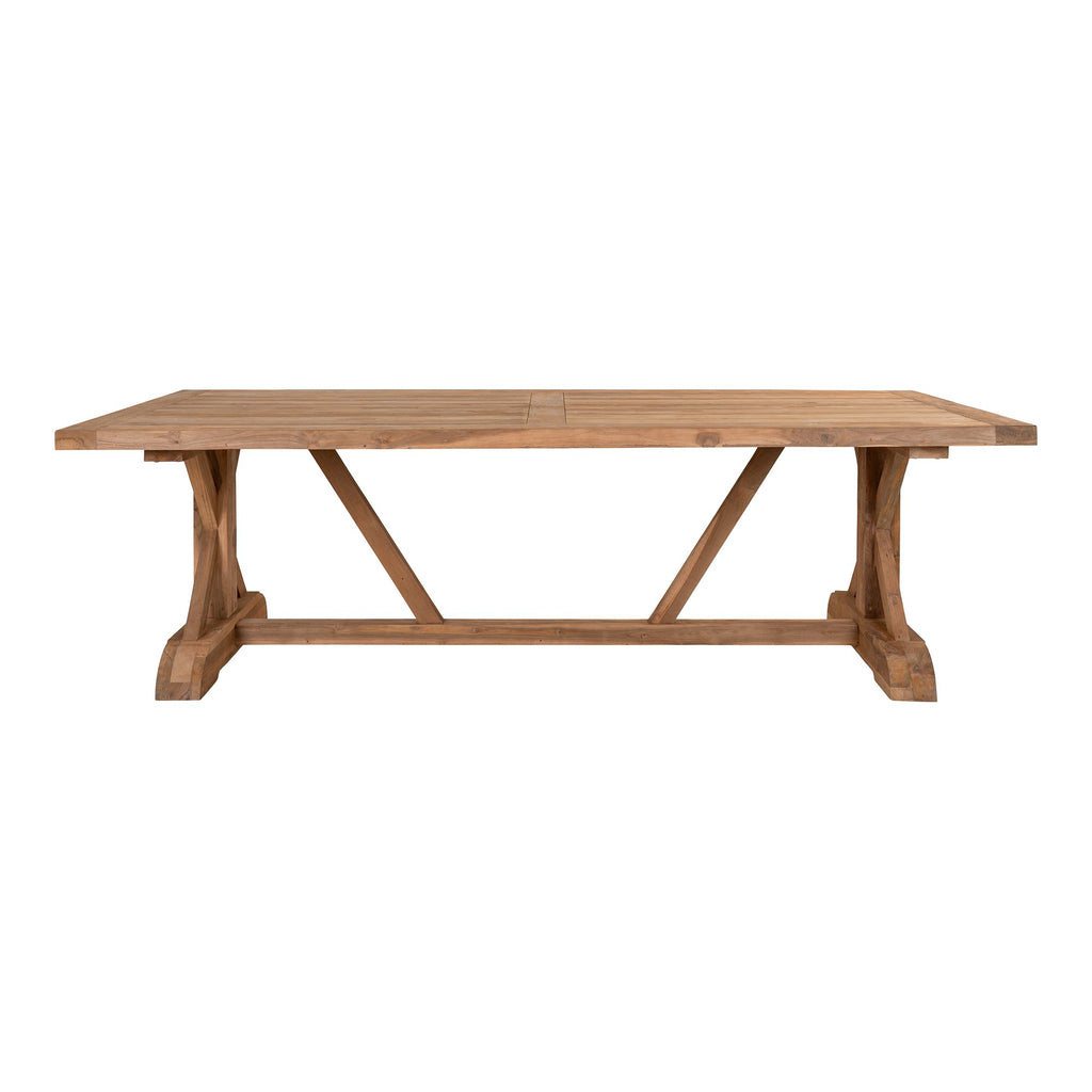 Volos Garden Table - Garden Table, teak, natural, 100x240x75 cm - Velaria Interiors