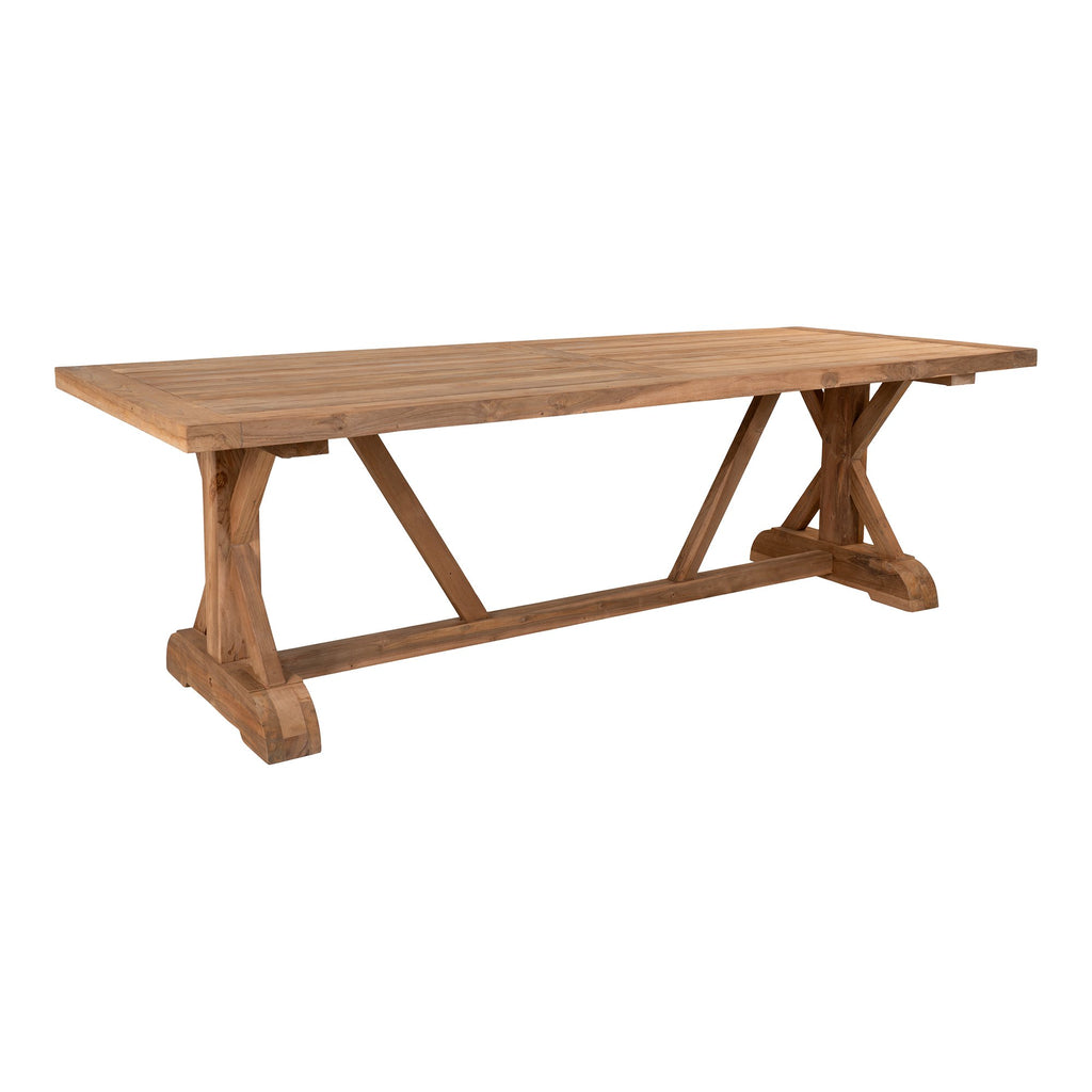 Volos Garden Table - Garden Table, teak, natural, 100x240x75 cm - Velaria Interiors