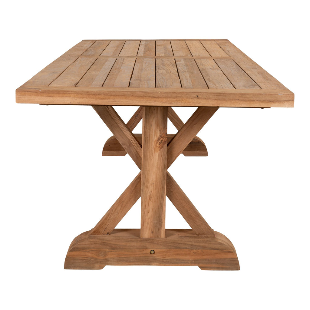 Volos Garden Table - Garden Table, teak, natural, 100x240x75 cm - Velaria Interiors