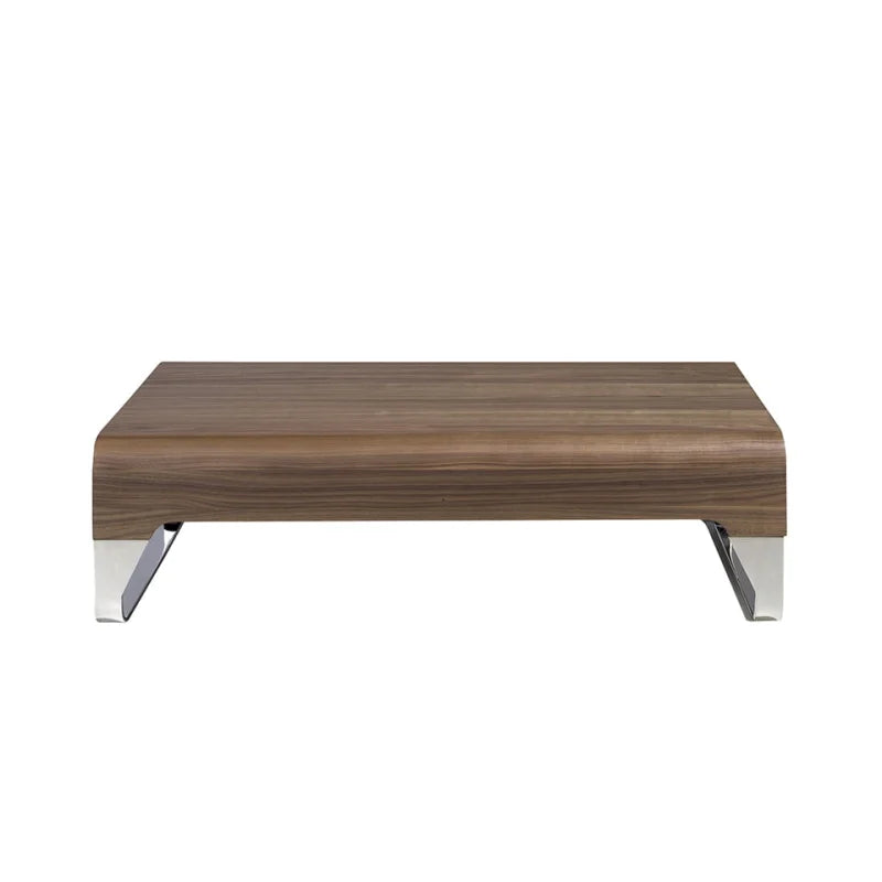 Walnut Chrome Salontafel - Velaria Interiors