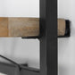 Wandplank Levels - 25x70 cm - mangohout/ijzer - Velaria Interiors