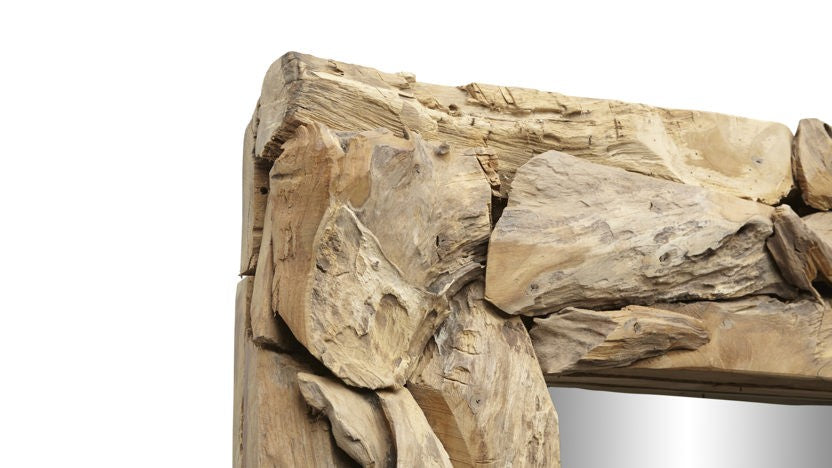 Wandspiegel Root - 240x140 cm - teak wortelhout - Velaria Interiors