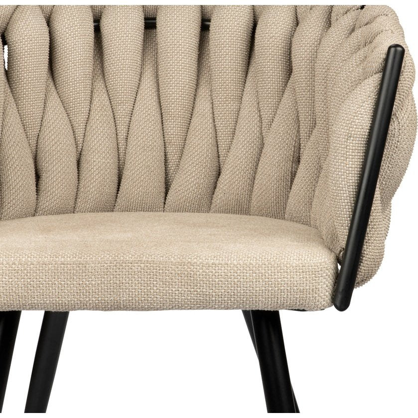 Wave chair beige Set van 2 - Velaria Interiors